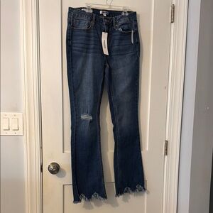 Vigoss Blue Distressed Flare Jeans 9/29 NWT